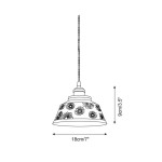 Hussein Vintage Hand-painted Ceramic Pendant Light