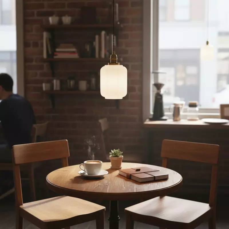 Balthazar Japanese Lantern - Shaped White Glass Pendant Light