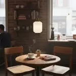 Balthazar Japanese Lantern - Shaped White Glass Pendant Light