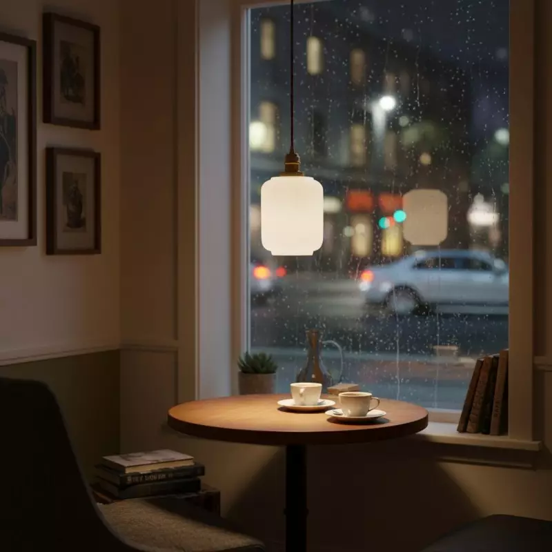 Balthazar Japanese Lantern - Shaped White Glass Pendant Light