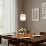 Balthazar Japanese Lantern - Shaped White Glass Pendant Light