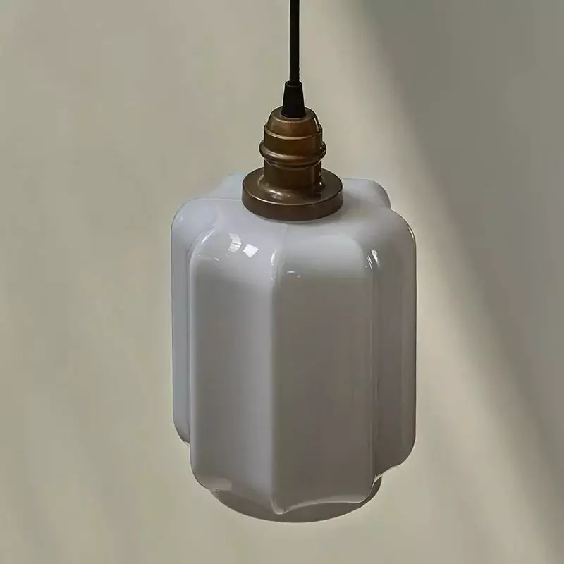 Balthazar Japanese Lantern - Shaped White Glass Pendant Light