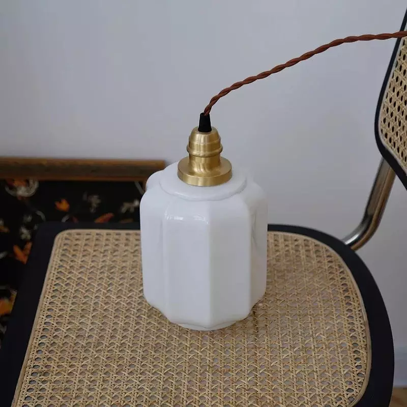 Balthazar Japanese Lantern - Shaped White Glass Pendant Light