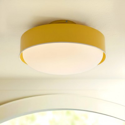 Eulogia Modern Vibrant Yellow Iron Ceiling Light