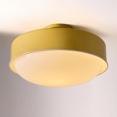 Eulogia Modern Vibrant Yellow Iron Ceiling Light