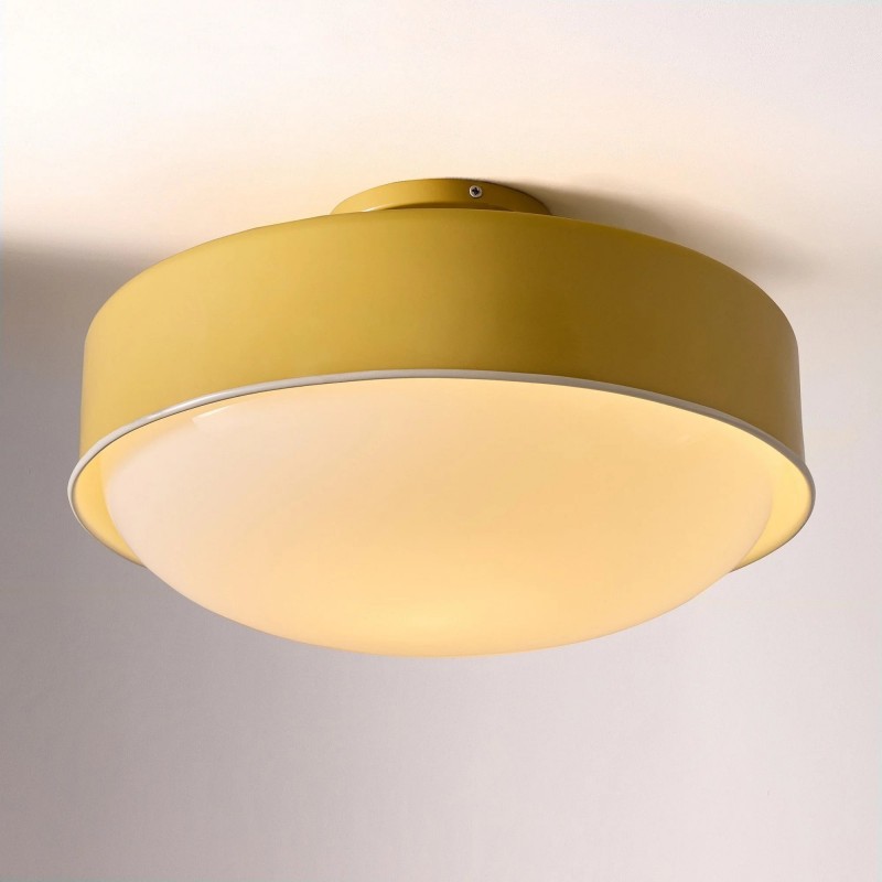 Eulogia Modern Vibrant Yellow Iron Ceiling Light