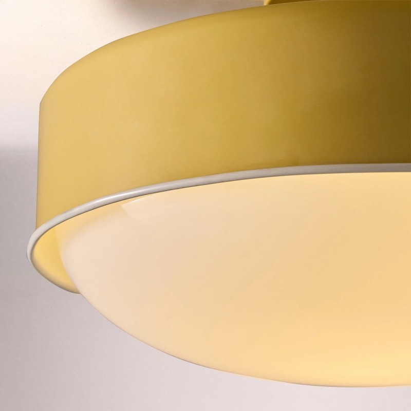 Eulogia Modern Vibrant Yellow Iron Ceiling Light