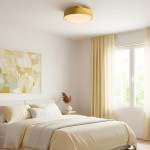 Eulogia Modern Vibrant Yellow Iron Ceiling Light