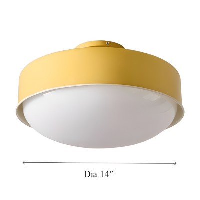 Eulogia Modern Vibrant Yellow Iron Ceiling Light