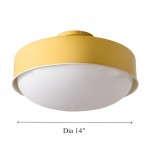 Eulogia Modern Vibrant Yellow Iron Ceiling Light