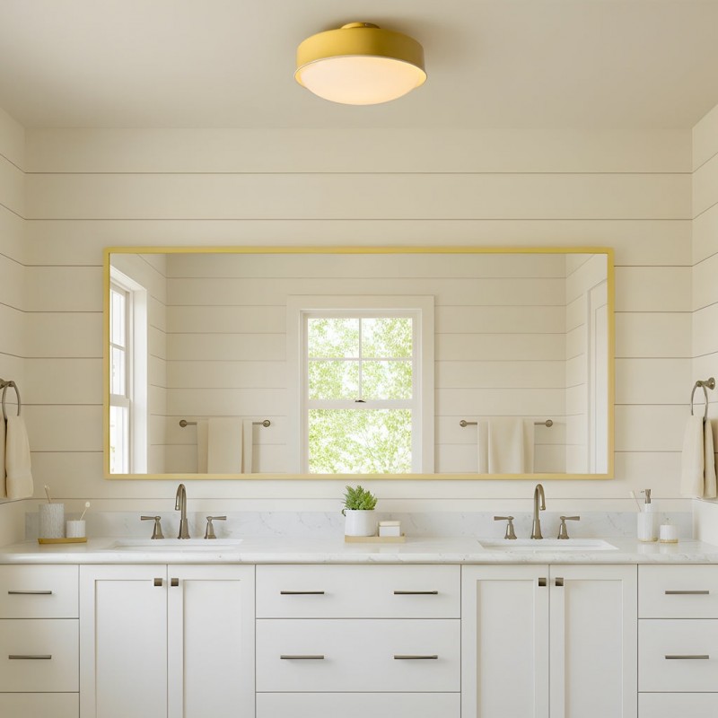 Eulogia Modern Vibrant Yellow Iron Ceiling Light