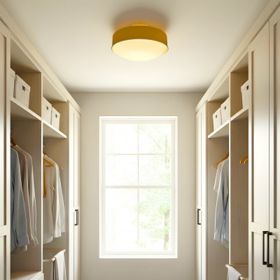 Eulogia Modern Vibrant Yellow Iron Ceiling Light