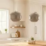 Vexlynn Scandinavian Round Dual-Layer Tinted Glass Pendant Light