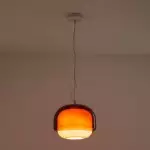 Vexlynn Scandinavian Round Dual-Layer Tinted Glass Pendant Light