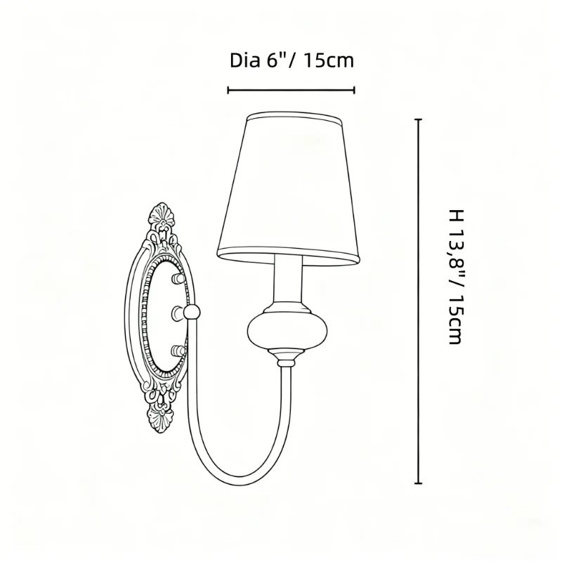 Osman Vintage Fabric Linen Wall Sconce