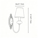 Osman Vintage Fabric Linen Wall Sconce