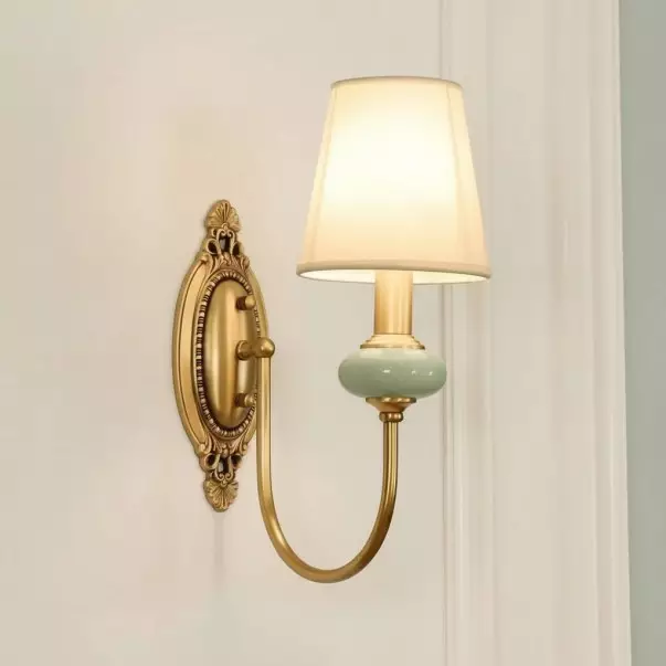 Osman Vintage Fabric Linen Wall Sconce