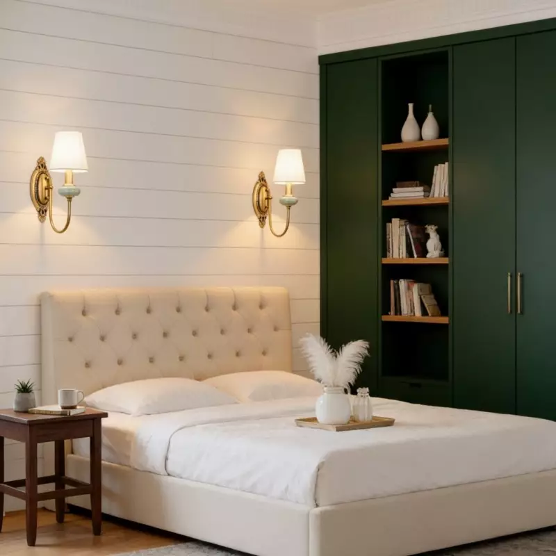 Osman Vintage Fabric Linen Wall Sconce