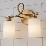 Fidelia Farmhouse Brass Cylinder Glass Wall Sconce