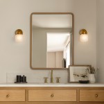 Fidelia Farmhouse Brass Cylinder Glass Wall Sconce