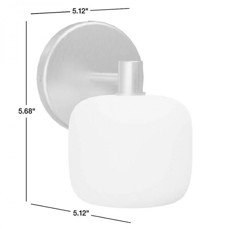 Fidelia Farmhouse Brass Cylinder Glass Wall Sconce