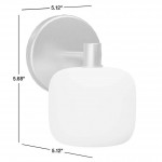 Fidelia Farmhouse Brass Cylinder Glass Wall Sconce