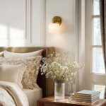 Fidelia Farmhouse Brass Cylinder Glass Wall Sconce