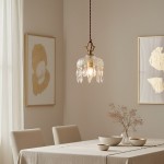 Calanthia Vintage Luxury Gold Crystal Glass Pendant Light