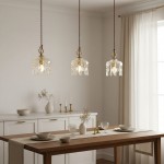 Calanthia Vintage Luxury Gold Crystal Glass Pendant Light