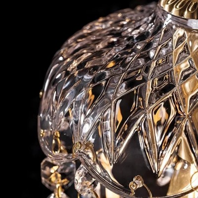 Calanthia Vintage Luxury Gold Crystal Glass Pendant Light