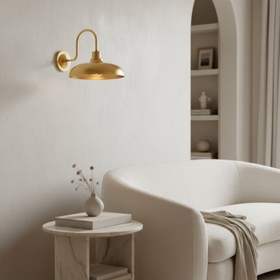 Gwydion Modern Farmhouse Dome Exterior Wall Light