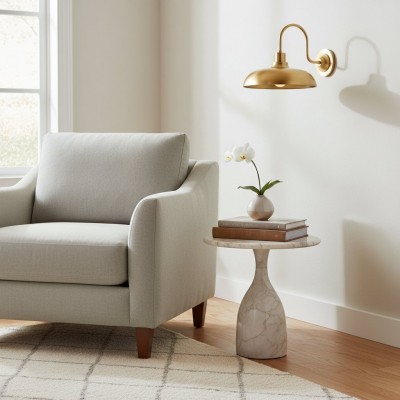 Gwydion Modern Farmhouse Dome Exterior Wall Light