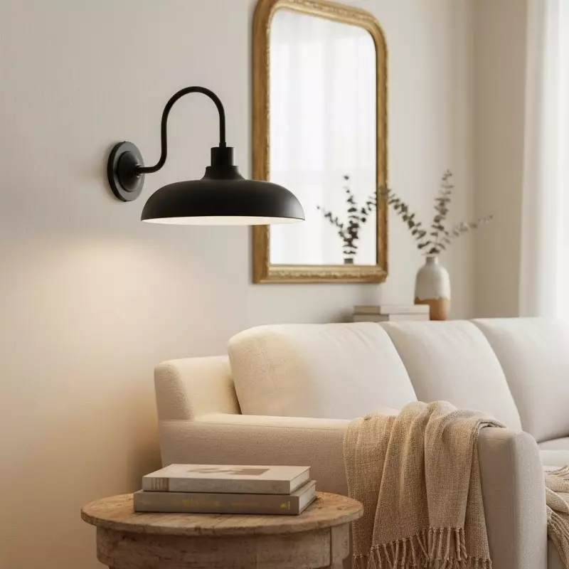 Gwydion Modern Farmhouse Dome Exterior Wall Light