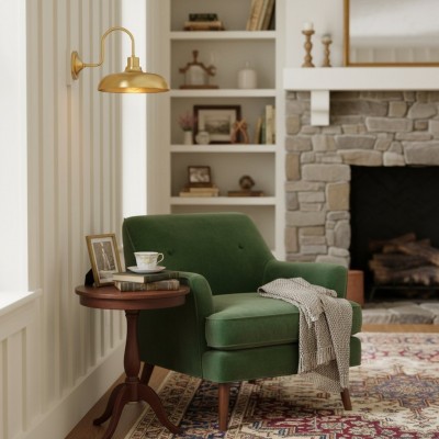 Gwydion Modern Farmhouse Dome Exterior Wall Light