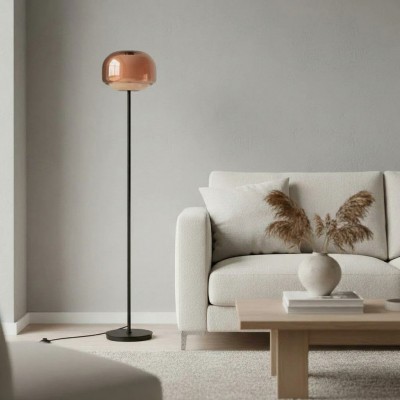 Eulalie Modern Artistic Round Glass Floor Lamp