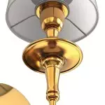 Callan Natural Curved Arm Fabric Gold Wall Sconce