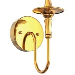 Callan Natural Curved Arm Fabric Gold Wall Sconce