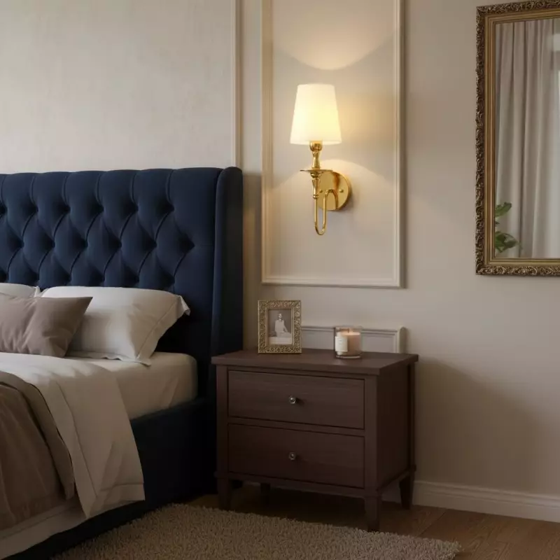 Callan Natural Curved Arm Fabric Gold Wall Sconce