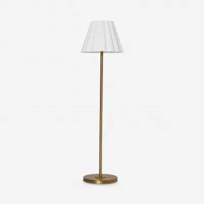 Eadweard Modern Cone White Linen Floor Lamp
