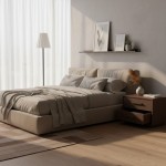 Eadweard Modern Cone White Linen Floor Lamp