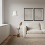 Eadweard Modern Cone White Linen Floor Lamp