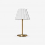 Jovita Contemporary Cone White Linen Table Lamp