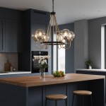 Bex Modern 5-Light Globe Glass Shade Wagon Wheel Chandelier