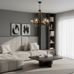 Bex Modern 5-Light Globe Glass Shade Wagon Wheel Chandelier