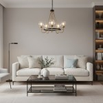 Bex Modern 5-Light Globe Glass Shade Wagon Wheel Chandelier