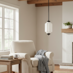 Cyrilith Farmhouse Pumpkin Glass Eloise Pendant Light