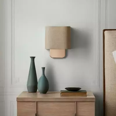 Ondine Modern Linen Fabric Shade Wall Sconce