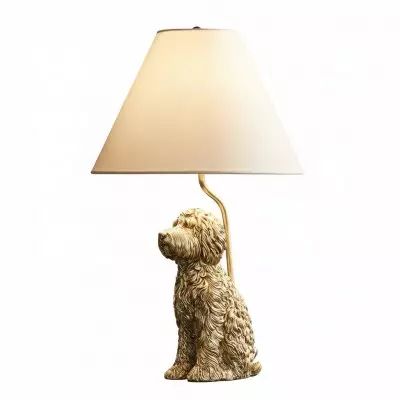Aurea Unique Animal Table Lamp - Dog Sculptural Accent Lighting for Bedroom & Living Room