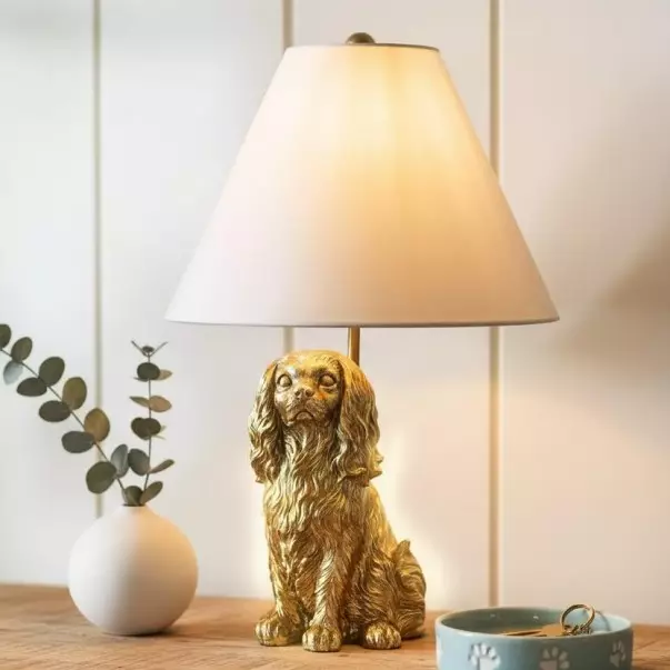 Aurea Unique Animal Table Lamp - Dog Sculptural Accent Lighting for Bedroom & Living Room