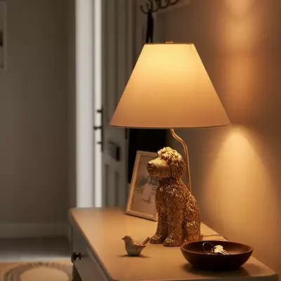 Aurea Unique Animal Table Lamp - Dog Sculptural Accent Lighting for Bedroom & Living Room